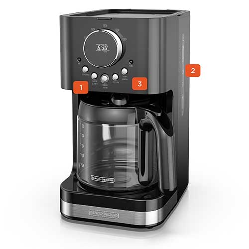 Select A Size Easy Dial Programmable Black Coffeemaker CM4200B